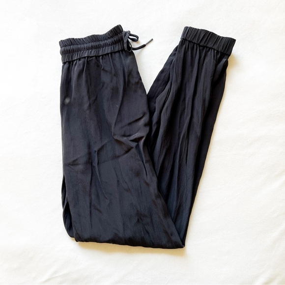 All Saints Pants - All Saints Silk Charcoal Black Elastic Waist Pants - Size 2